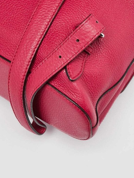 Gucci Dark Pink Pebbled Leather Bamboo Backpack Bag main image 6